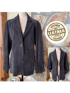 Siena Leather Women's Jacket Dark Brown Suede Pockets Lined (16)